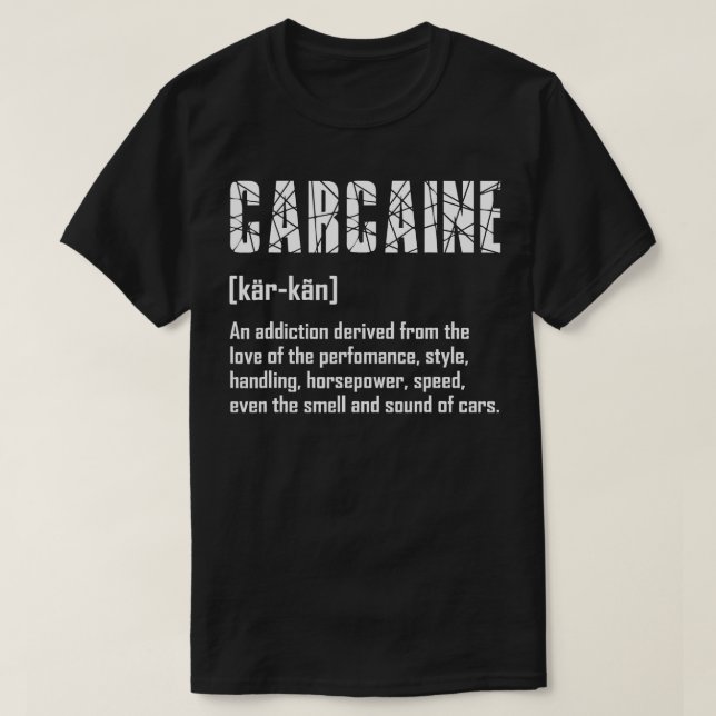 T-shirt Carcaine définition Muscle Car (1) (Design devant)