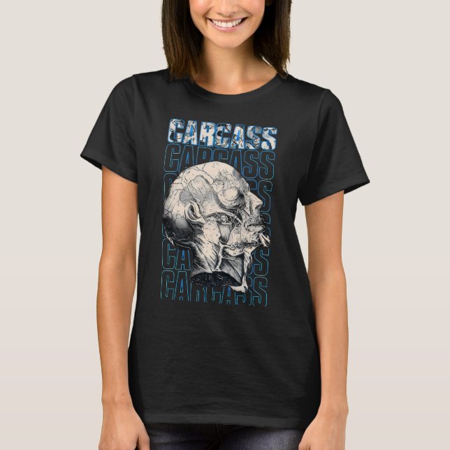 T-shirt Carcass Necro Head Brodé Patch #11 (Devant)