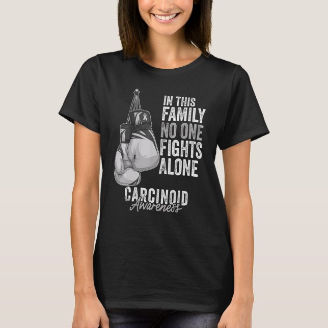 T-shirt Carcinoïde Mois de sensibilisation Gants Zebra Imp (Devant)
