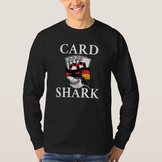 T-shirt Card Shark Game Playing Cards Poker Premium (Devant)