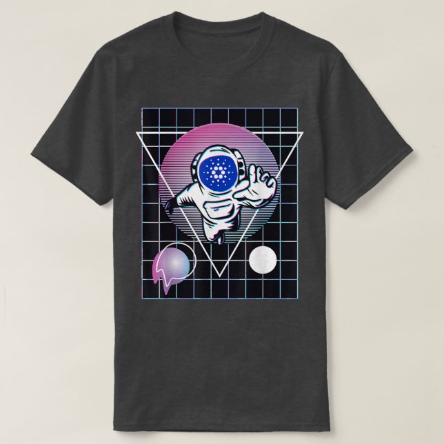 T-shirt Cardano Crypto Astronaut Outer Space  (Design devant)
