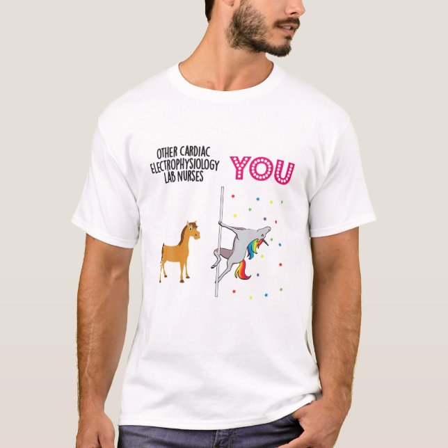 T-shirt Cardiac Electrophysiologie Lab Nurse Funny Unicorn (Devant)