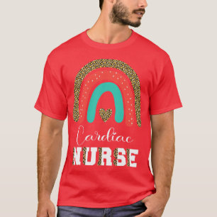 T-shirt Cardiac Infirmière Leopard Cardiologue Carte de Di