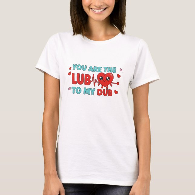 T-shirt Cardiac Nurse Valentine Design (Devant)