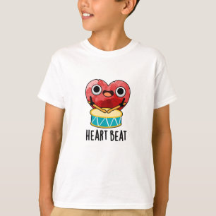 T-shirt Cardiaque Beat Funny Heart Drummer Pun