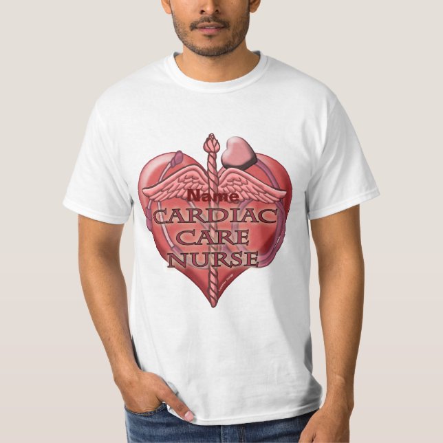 T-shirt Cardiaque Caduceus Soins cardiaques Infirmière (Devant)