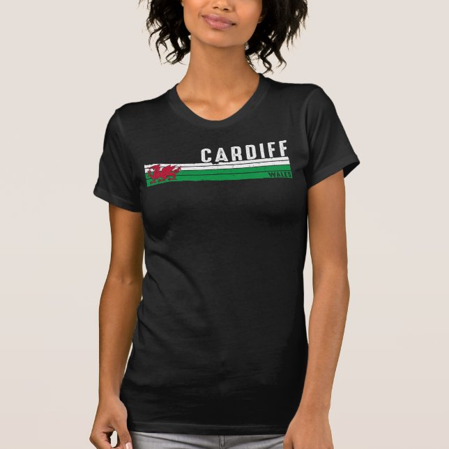 T-shirt Cardiff Pays de Galles Vibrant ville et patrimoine (Devant)