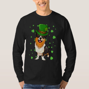 T-shirt Cardigan de chien Corgi gallois de la Saint-Patric