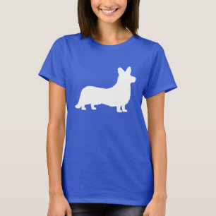 T-shirt Cardigan de corgi de Gallois en silhouette