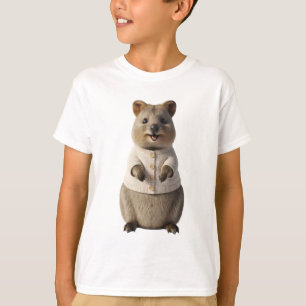 T-shirt Cardigan Quokka Enfants Sourire Adorable