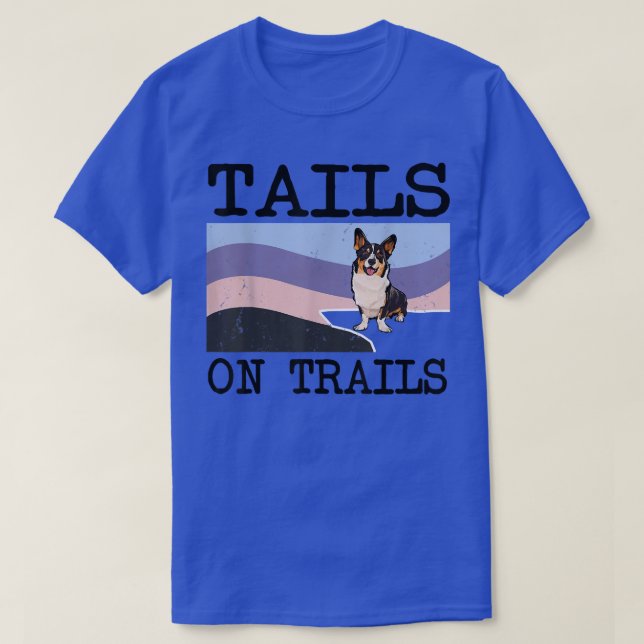 T-shirt Cardigan Welsh Corgi Tails Sur Les Sentiers Drôle  (Design devant)