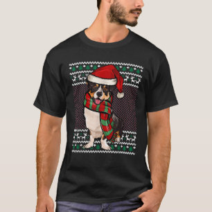 T-shirt Cardigan Xmas Welsh Corgi Chien Père Noël Chapeau