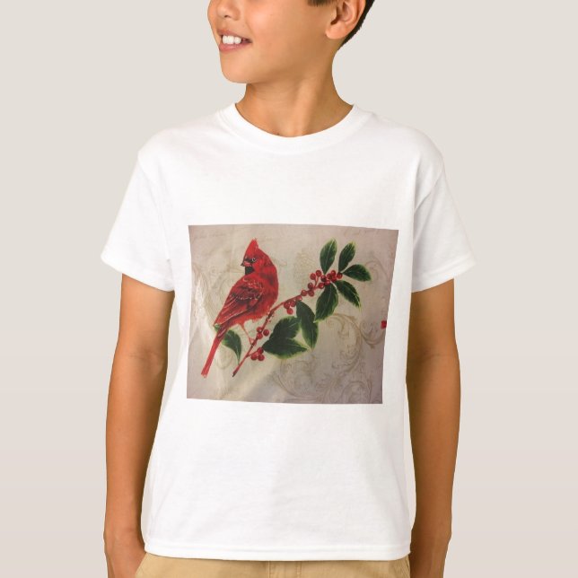 T-shirt Cardinal à Holly Bush (Devant)
