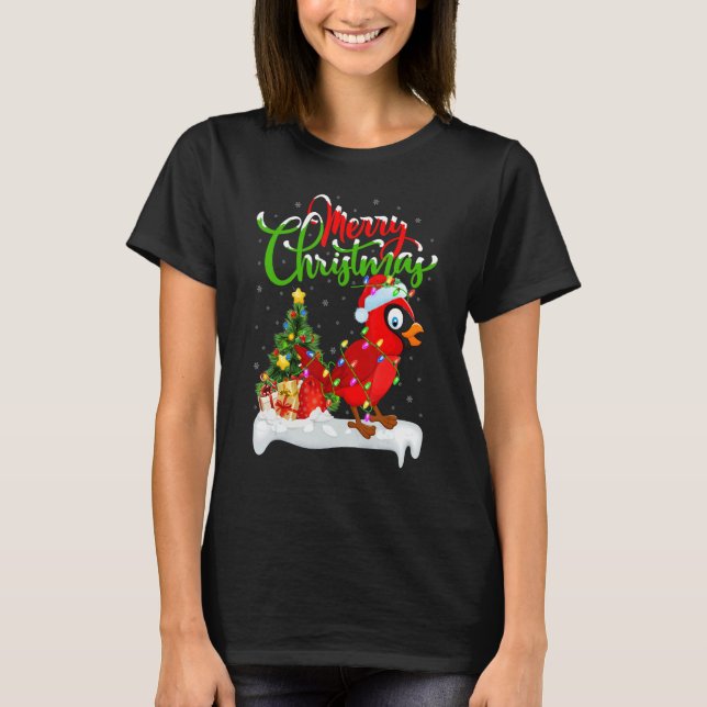 T-shirt Cardinal Bird  Xmas Decoration Santa Cardinal Chri (Devant)