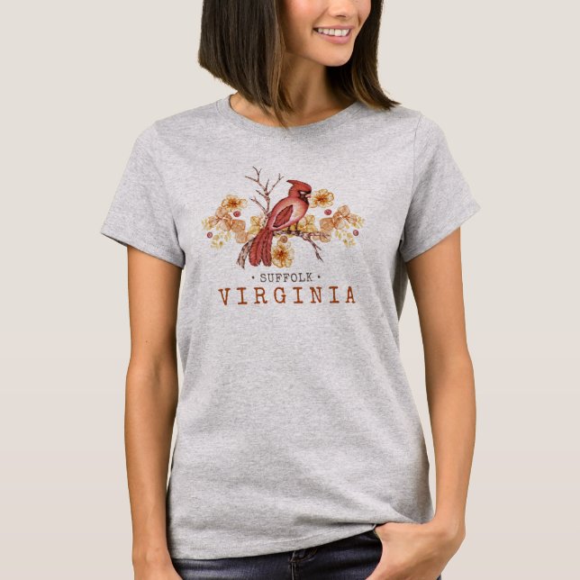 T-shirt Cardinal de Virginie sur mesure  (Devant)