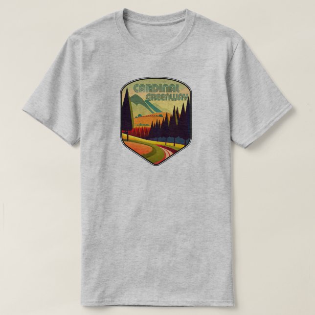 T-shirt Cardinal Greenway Indiana Colors (Design devant)