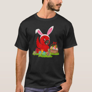 T-shirt Cardinal Oiseau de Pâques Chasse aux Oeufs Bunny C