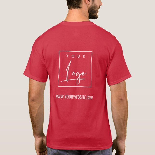 T-shirt Cardinal Red Business Ajouter Votre Nom Logo Site  (Dos)