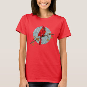 T-shirt Cardinal rouge, l'oiseau de Noël