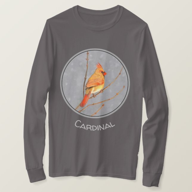 T-shirt Cardinal sur la peinture de branche - Art original (Design devant)