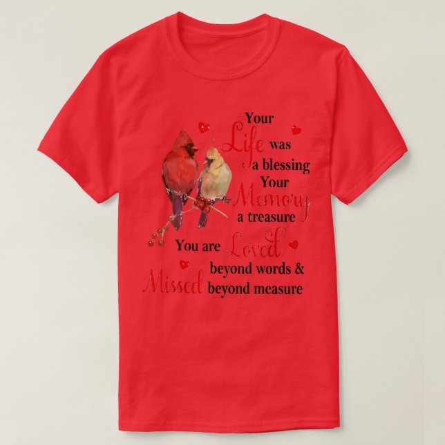 T-shirt Cardinal Votre Vie Était Une Bénédiction Pour Votr (Design devant)
