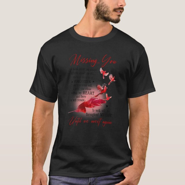 T-shirt Cardinals I Think About You Always Guardian Angel  (Devant)