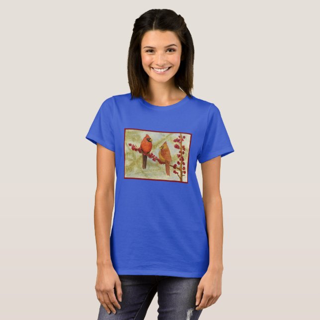 T-shirt Cardinaux dans l'amour (Devant entier)