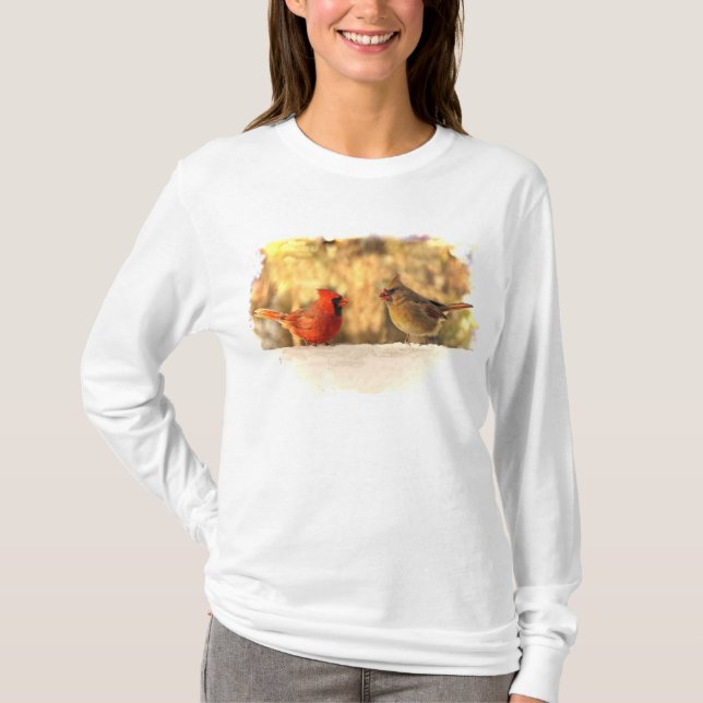 T-shirt Cardinaux en Chemise d'automne (Devant)