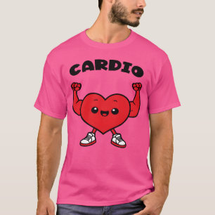 T-shirt cardio mignon chibi cœur amour sport vintage