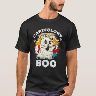 T-shirt Cardiologie Boo Halloween Vintage Fantôme Infirmiè