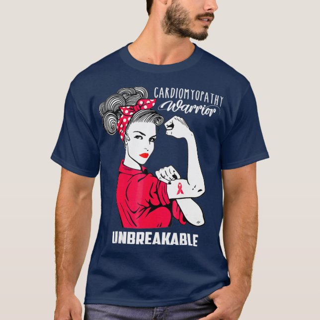 T-shirt Cardiomyopathie Guerrier Conscience indestructible (Devant)