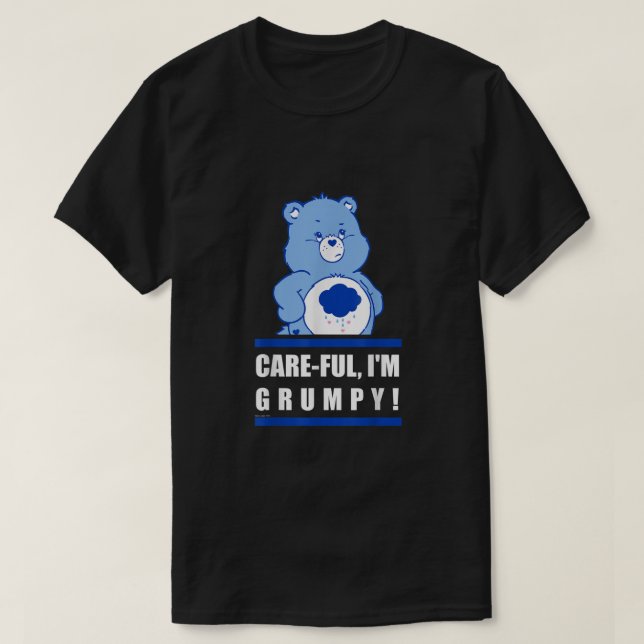 T-shirt Care Bears Grumpy Bear CareFul Poster  (Design devant)