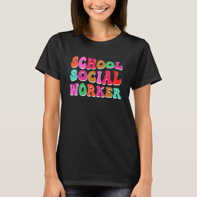 T-shirt Caregiver for children school social worker (Devant)