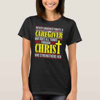 T-shirt Caregiver Funny Religious Quote Jesus Fanatic
