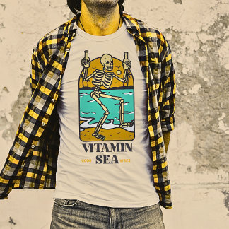 T-shirt Carénage du crâne au bord de la plage"