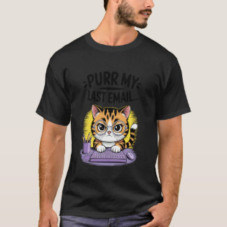 T-shirt Caresse Mon Dernier Email Humour De Bureau Chat Dr