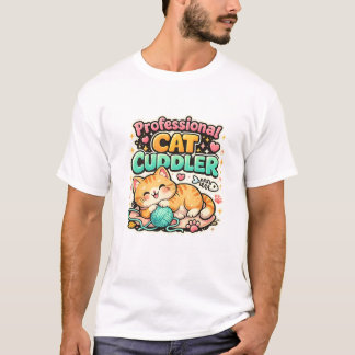 T-shirt Caresseur de Chat Professionnel