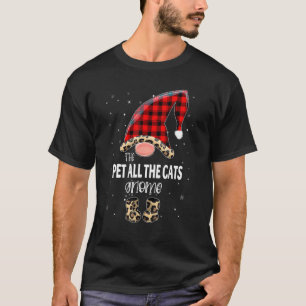 T-shirt Caressez tous les chats Gnome Buffalo Plaid Famill