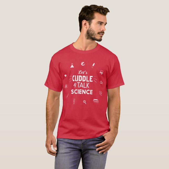 T-shirt Caressons et parlons l'humour de laboratoire de (Devant entier)