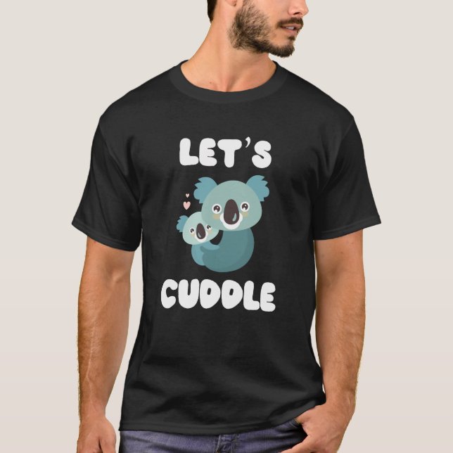 T-shirt Caressons le coeur d'amour d'ours de koala (Devant)
