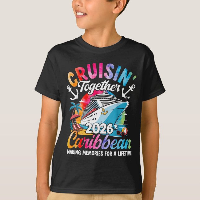 T-shirt Caribbean Cruise Family Vacation 2026 Cruisin’ Tog (Devant)
