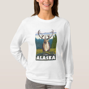 T-shirt Caribou dans le sauvage - cari, Alaska