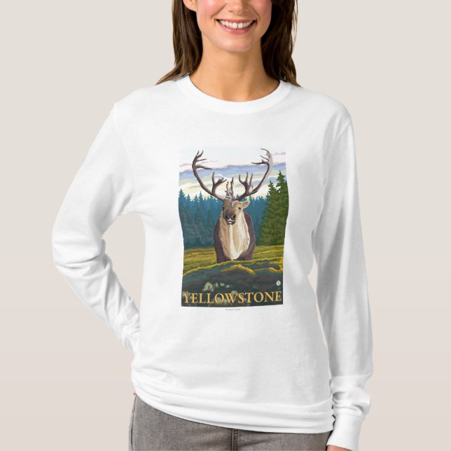 T-shirt Caribou dans le sauvage - ressortissant de (Devant)