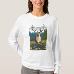 T-shirt Caribou dans le sauvage - Yellowstone occidental,