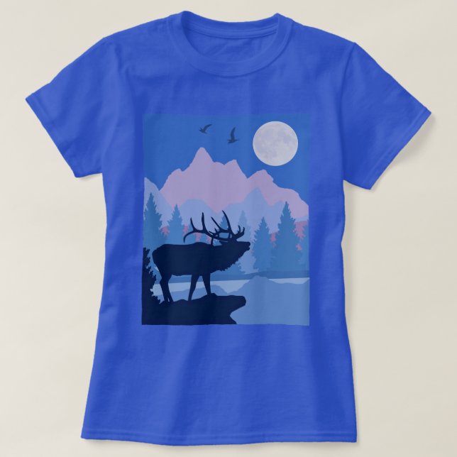 T-shirt Caribou dans les montagnes (Design devant)