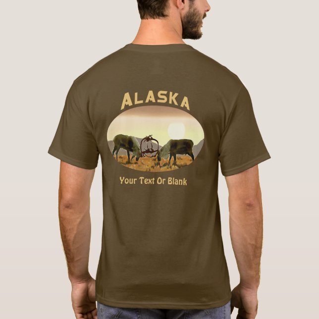 T-shirt Caribou Duel - Alaska (Dos)