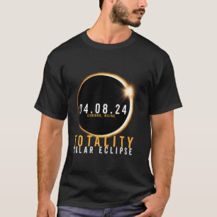 T-shirt Caribou Maine Total Éclipse Solaire Totalité Avril