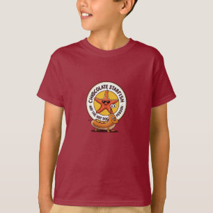 T-shirt caricature à base de poisson rouge et de c