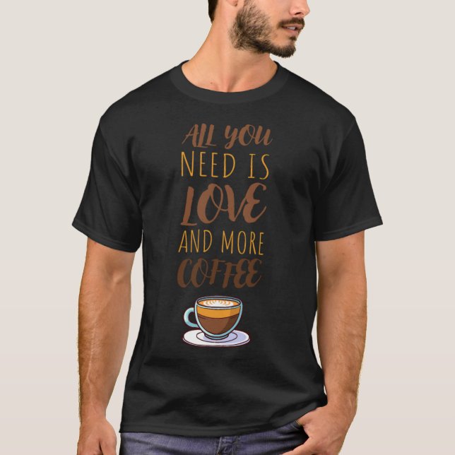 T-shirt Caricature à idées café (Devant)