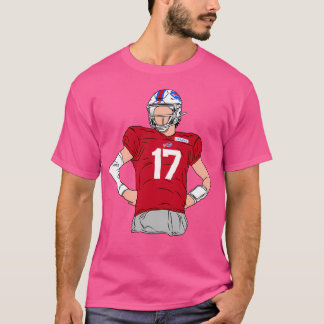 T-shirt Caricature à plat Josh Allen